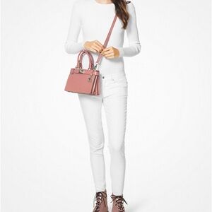 Michael Kors Tatiana Mini Leather Bag with lock charm